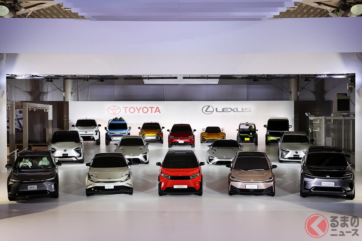 トヨタ・レクサスのBEVラインナップ(撮影:三橋仁明/N-RAK PHOTO AGENCY)