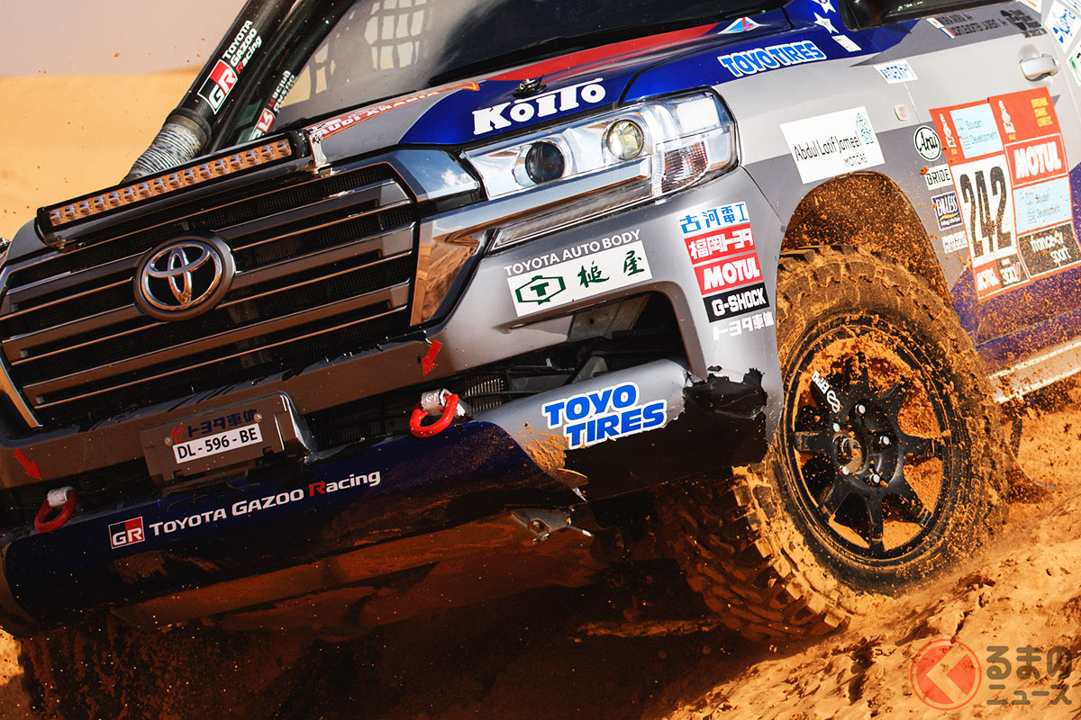 トヨタ車体とタッグを組んでダカールラリーに出場した「ランドクルーザー」