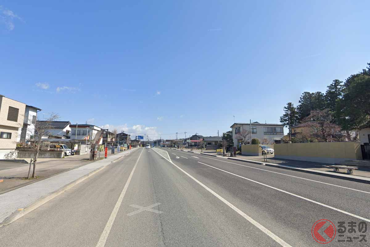 国道294号「白河バイパス」のすでに開通している区間((C) Google)