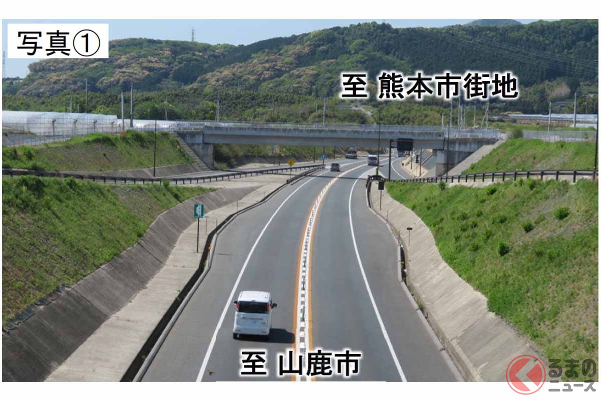 熊本西環状道路の開通区間（画像：国土交通省九州地方整備局熊本河川国道事務所）