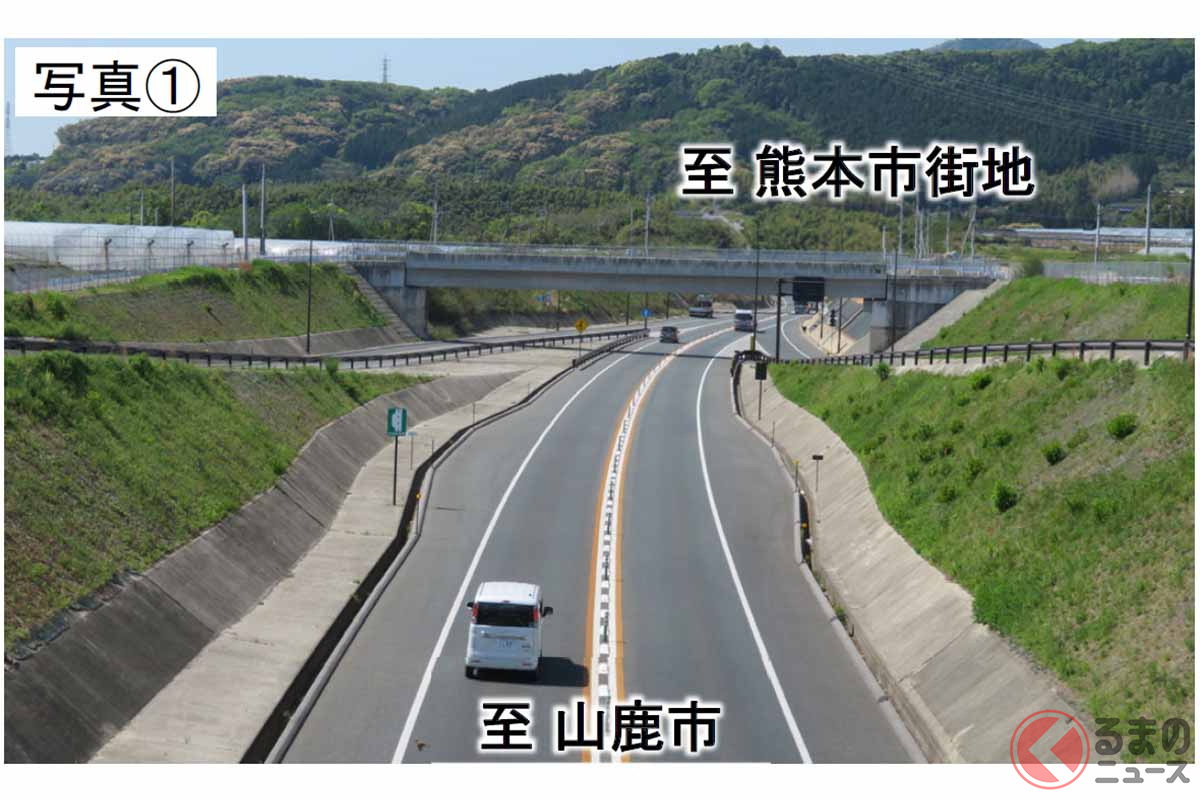 熊本西環状道路の開通区間(画像:国土交通省九州地方整備局熊本河川国道事務所)
