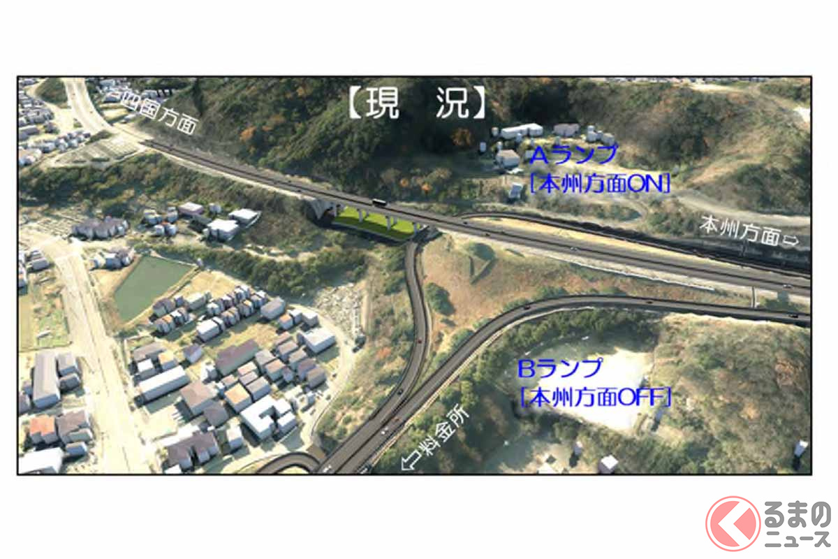坂出北ICの現況(画像:本州四国連絡高速道路)