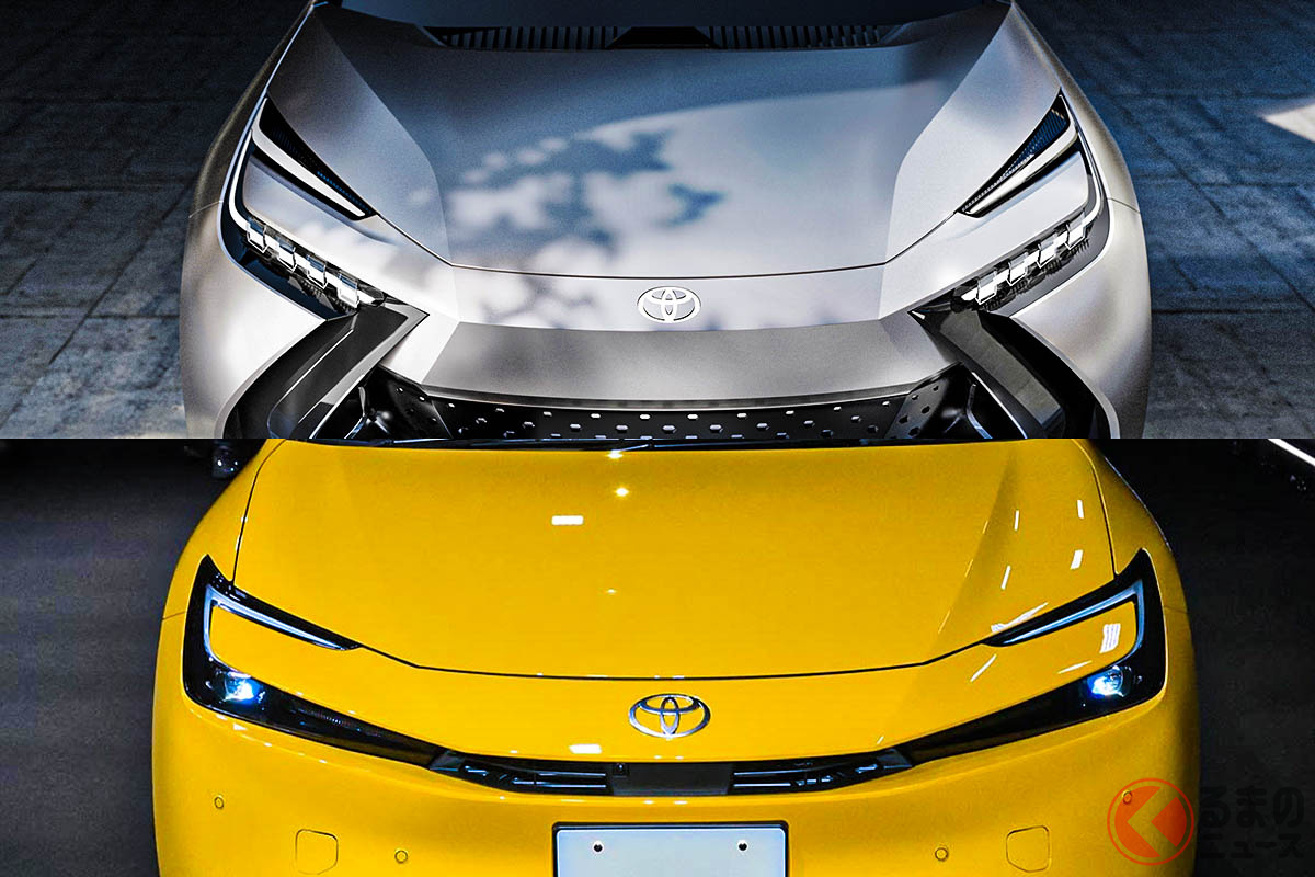 ”次期型C-HR”となる「C-HR プロローグ コンセプト」(上)と新型「プリウス」(下)