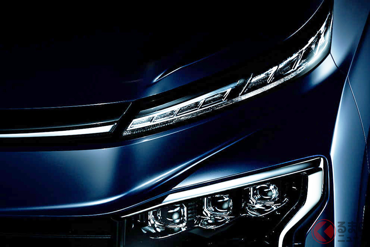 世界初公開された新型「ヴォクシー」のティザー画像