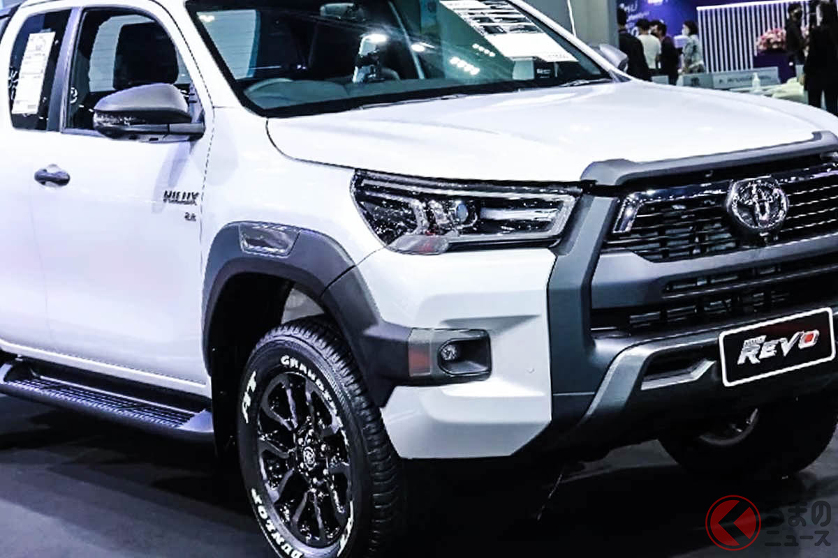 Motor Expo 2022に展示されたタイで販売されるシングルキャブモデルのトヨタ「ハイラックス」