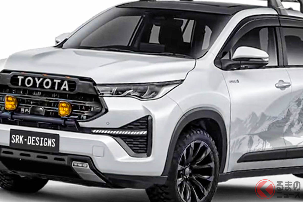 トヨタ新型「イノーバ ハイクロス」をオフロード仕様にした「Toyota Innova Hycross Adventure Edition(アドベンチャー エディション)」のレンダリング(Photo:SRK Designs)