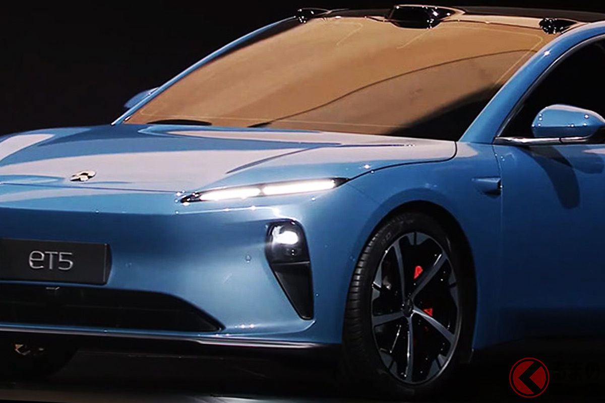 NIO DAY 2021でお披露目された新型セダン「ET5」 グリルレス&クーペセダンなデザインが魅力!(画像は公式YouTube)