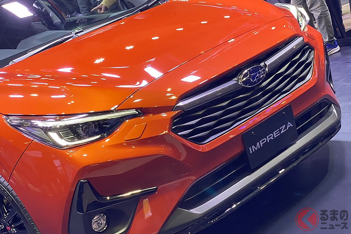ブラックのSTIパーツがシブい! 東京オートサロン2023で初披露されたスバルの新型「インプレッサ」(国内仕様プロトタイプ/STIパーツ装着車)