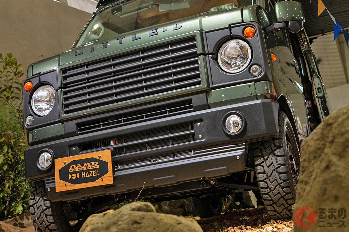 え、ホントにこれが軽!? ロンドンブーツ1号2号 田村淳さんがプロデュースしたスズキ「エブリイ」ベースの軽キャンピングカー「EVERY little D. HAZEL edition」の迫力マスク!