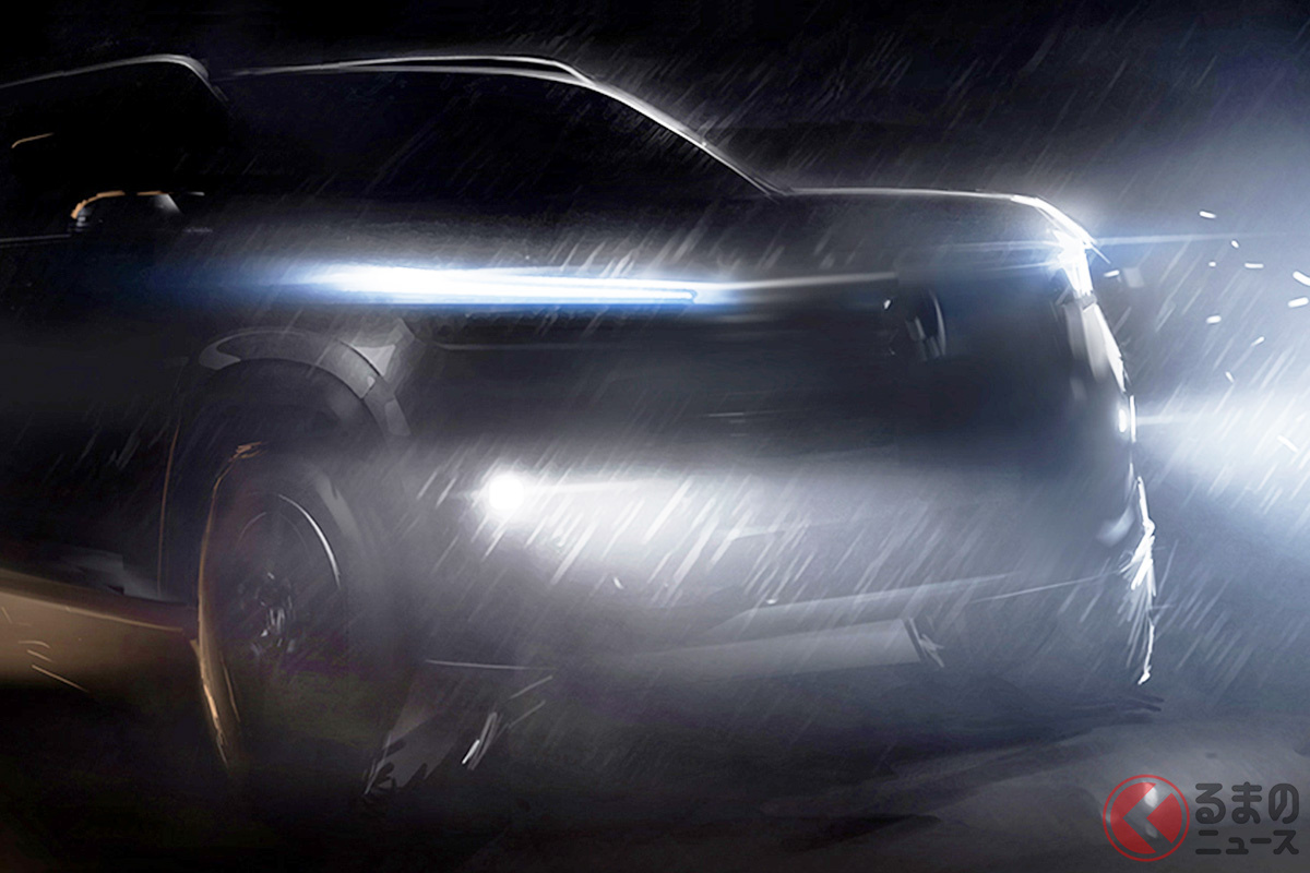 チラ見せ! シャープなヘッドライトが特徴的なホンダの新型SUV