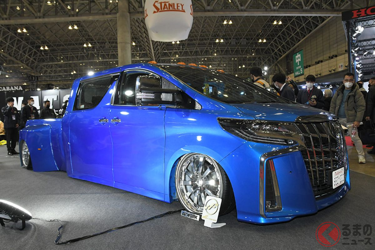 こりゃすげぇ! ついに世界初公開! NATSの学生が手掛けたアルファードトラックこと「アルファードスーパーデューリー」