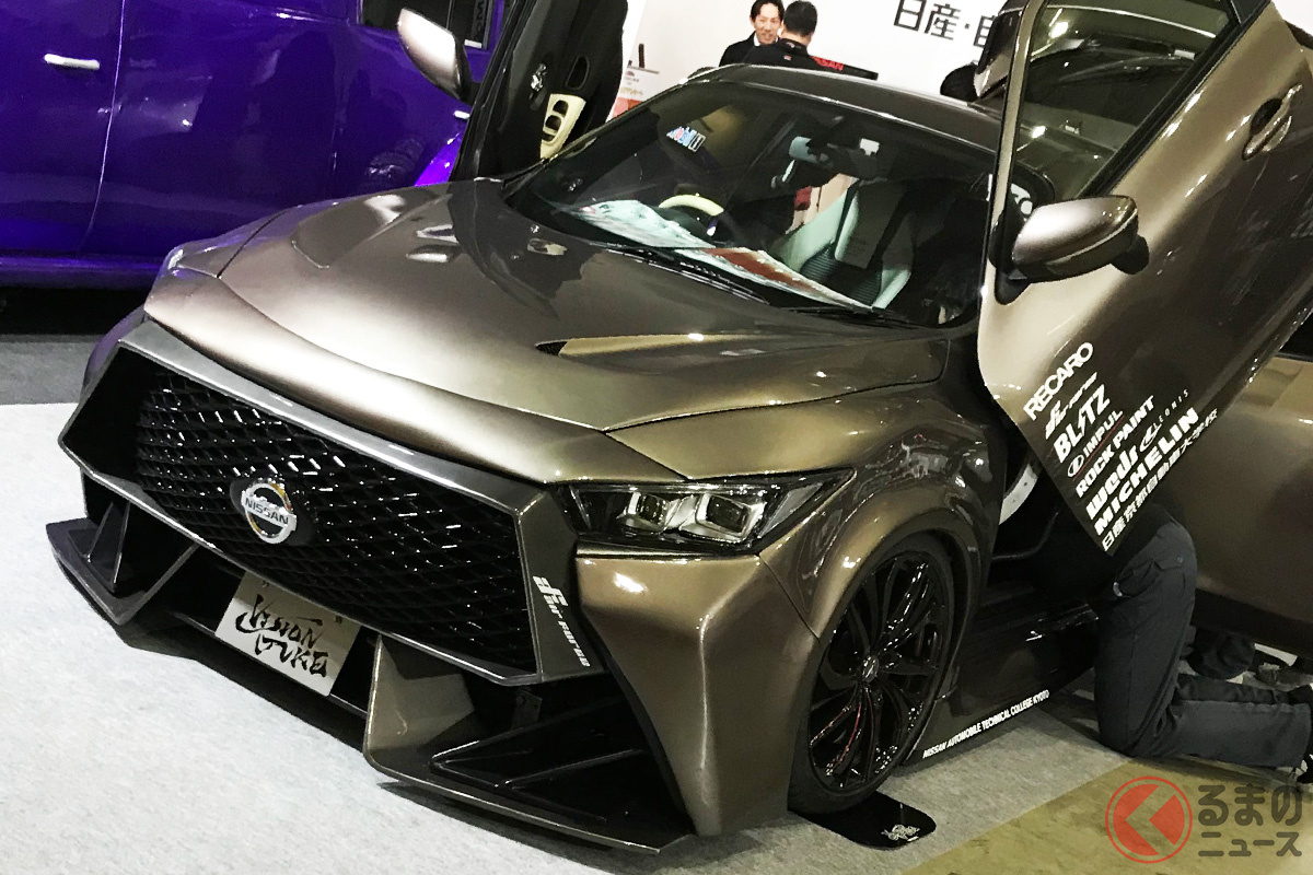 ドアが跳ね上がる!? インフィニティ顔のコンパクトSUV「VISION JUKE」がスゴい(画像提供:日産京都自動車大学校)