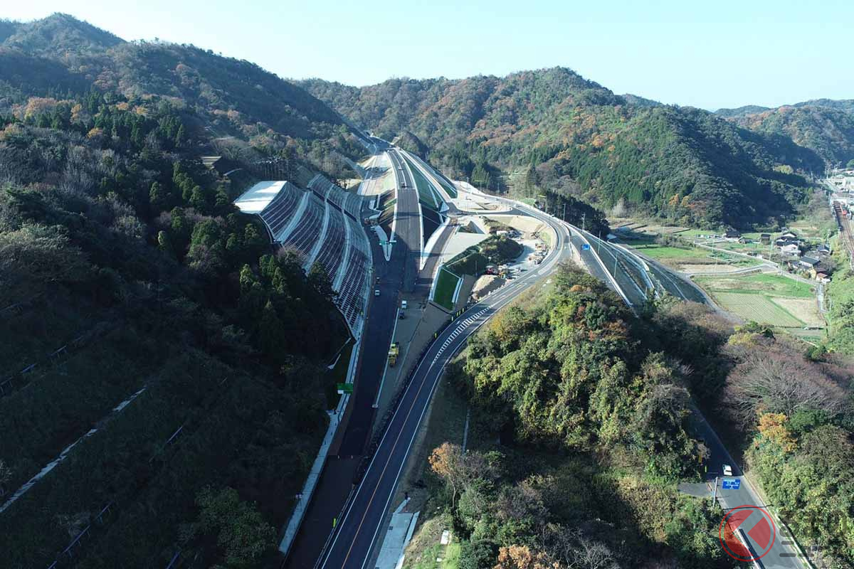 国道178号岩美道路の東浜IC周辺(画像:鳥取県)