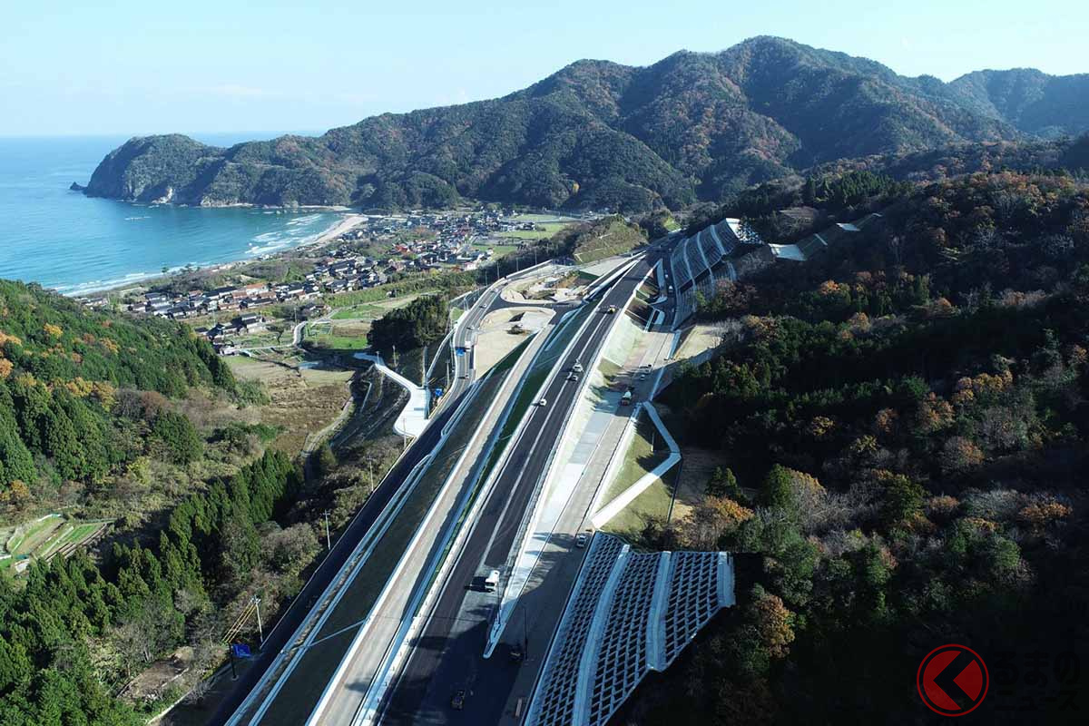 国道178号岩美道路の東浜IC周辺(画像:鳥取県)
