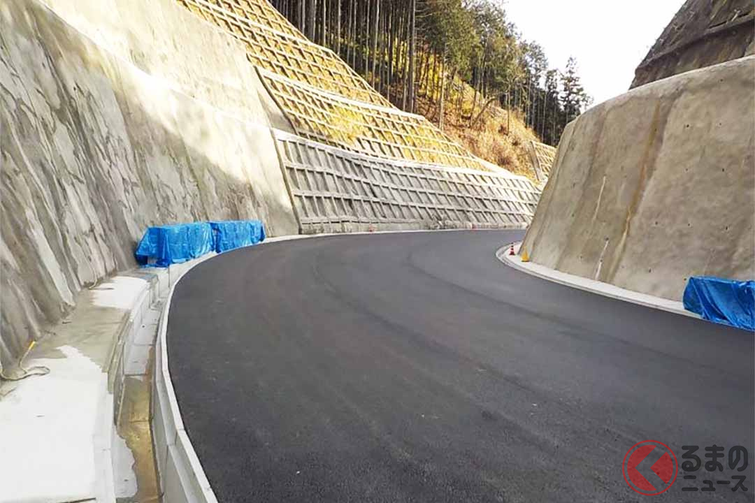 国道369号香酔峠工区の今回開通区間(画像:奈良県)