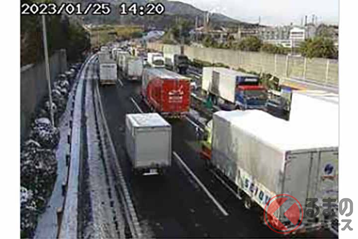 名神・瀬田西IC付近の状況(画像:NEXCO西日本)