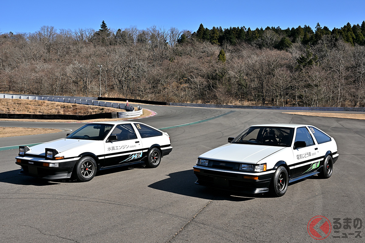 「トヨタはクルマ好きを誰ひとり置いていかない」というテーマのもと、世界的に愛される「AE86」をベースにした「AE86 H2 Concept」と「AE86 BEV」がお披露目された