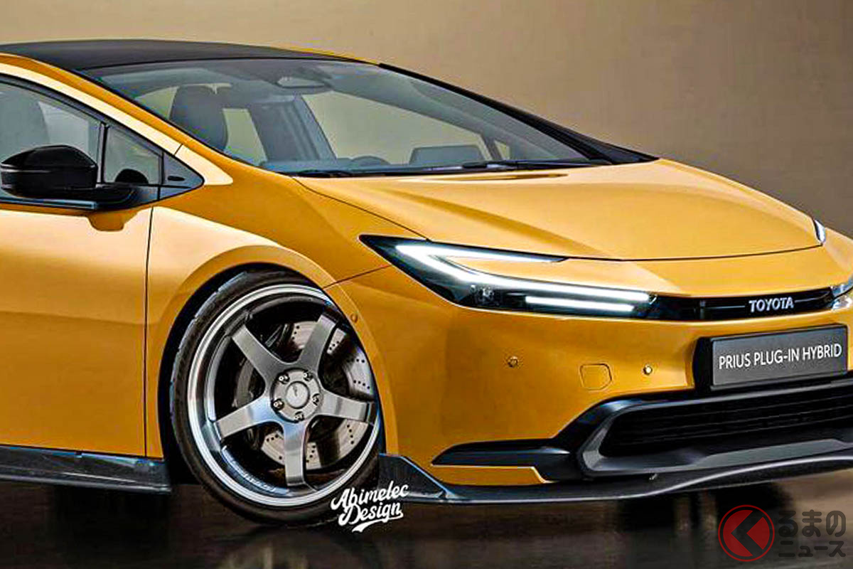 トヨタ新型「プリウス」をローダウンしたカスタム仕様のレンダリング(Photo:abimelecdesign)