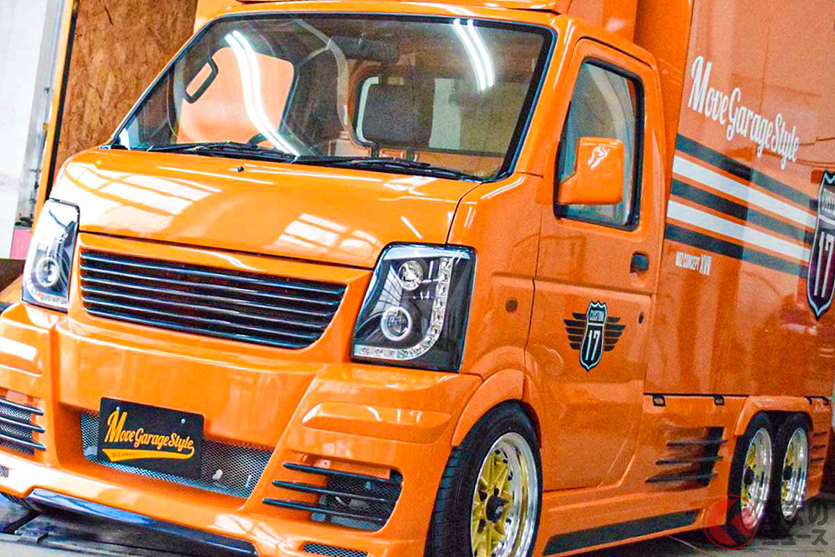 荷台はガレージ!? 6輪軽トラの「WiZ Concept XVII Move Garage」(Photo:WiZ国際情報工科自動車大学校)