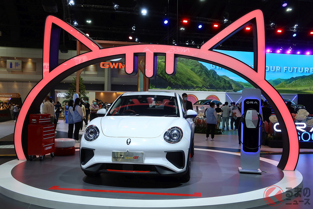 タイモーターエクスポに展示されたGWMの展示車には人だかりができていた