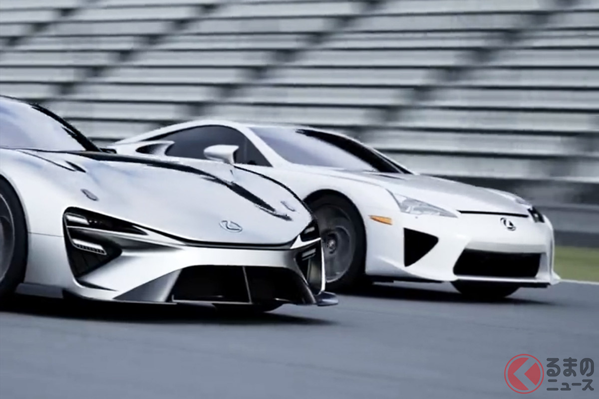 新旧“LFA”が共演した!(レクサスツイッターより)