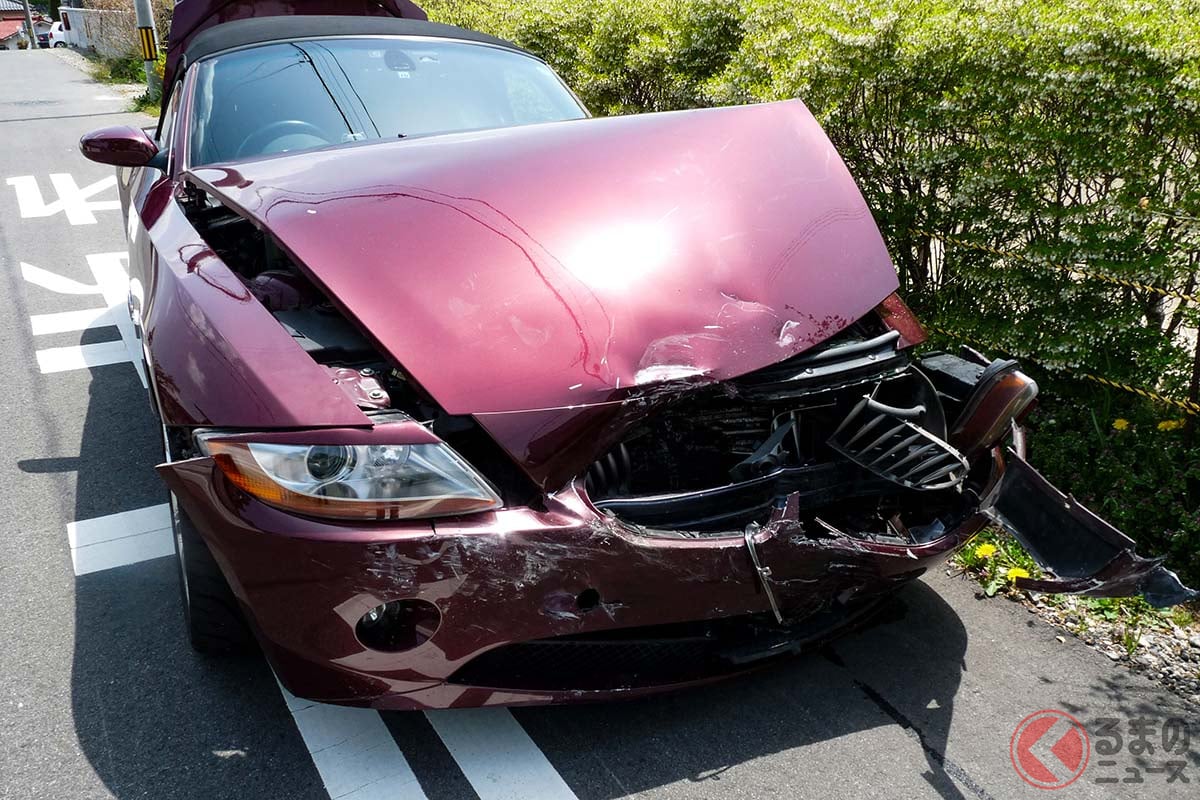 事故を起こしたクルマ