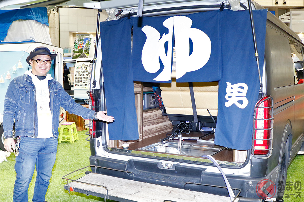 海を見ながらの「車中浴」は楽しい!と語る「風呂エース」オーナーのきらTVさん