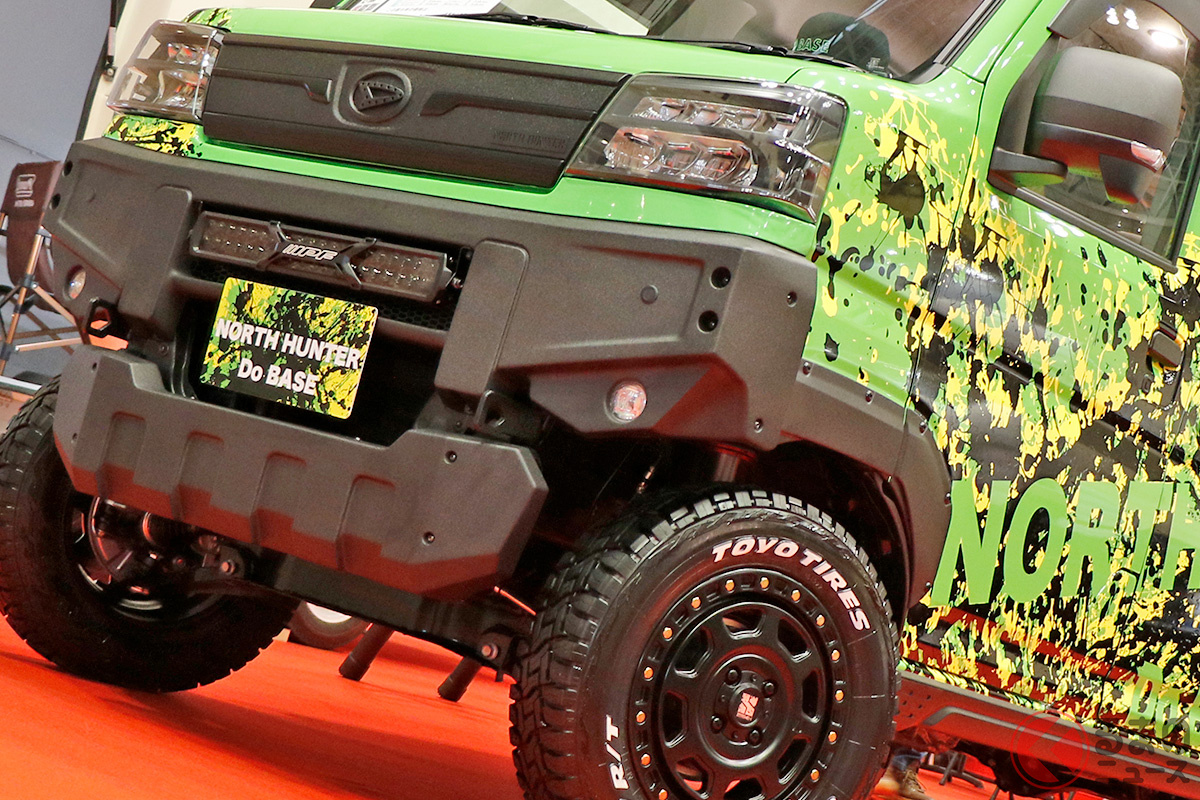 もはや軽の領域を超えた!? リフトアップと専用パーツでワイルドすぎる変身を遂げた「アトレー」カスタムコンプリートカー「NORTH HUNTER Survivor(ノースハンター サバイバー)」