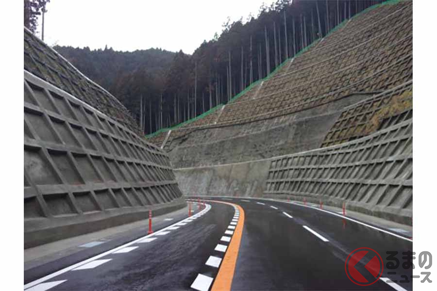 開通を控えた国道369号香酔峠工区(画像:奈良県)