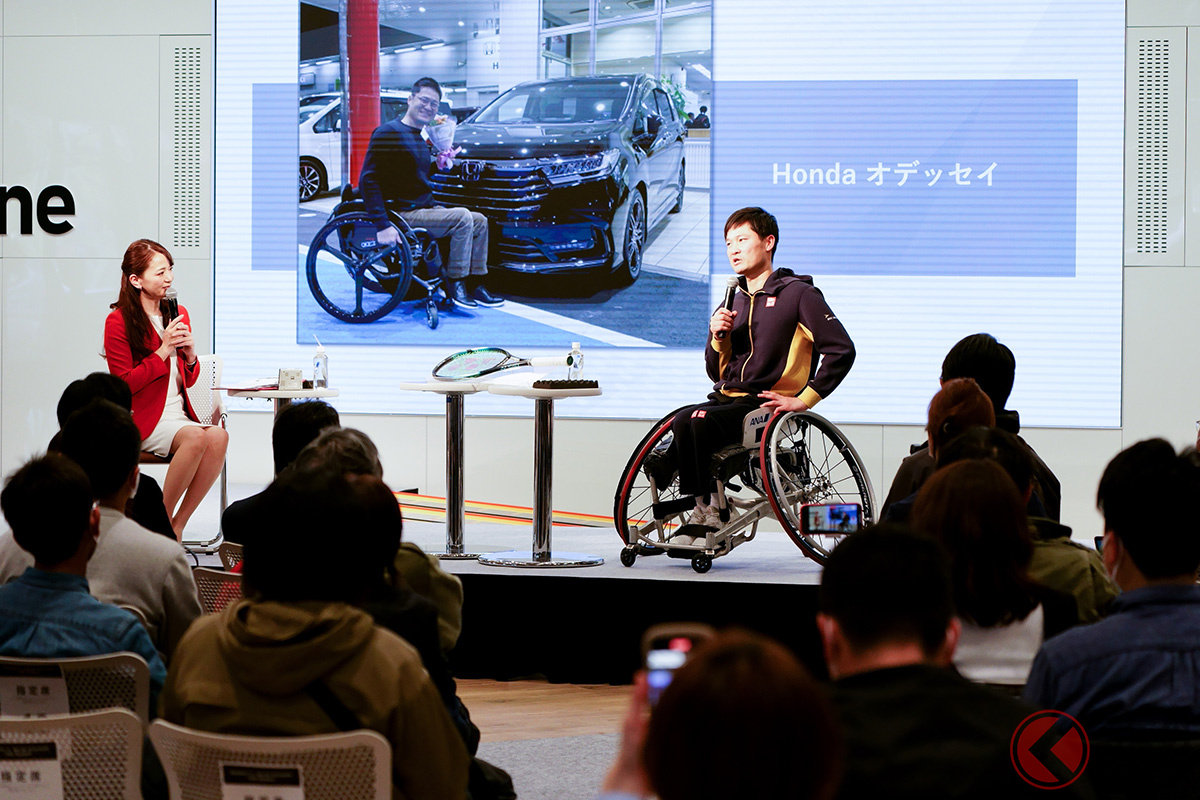 愛車はホンダ「オデッセイ」だと語る国枝選手だが…実は過去に3台乗り継いでいる