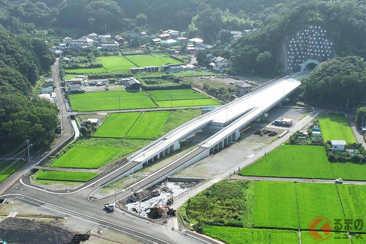 国道414号静浦バイパスの沼津大平IC付近(画像:静岡県)