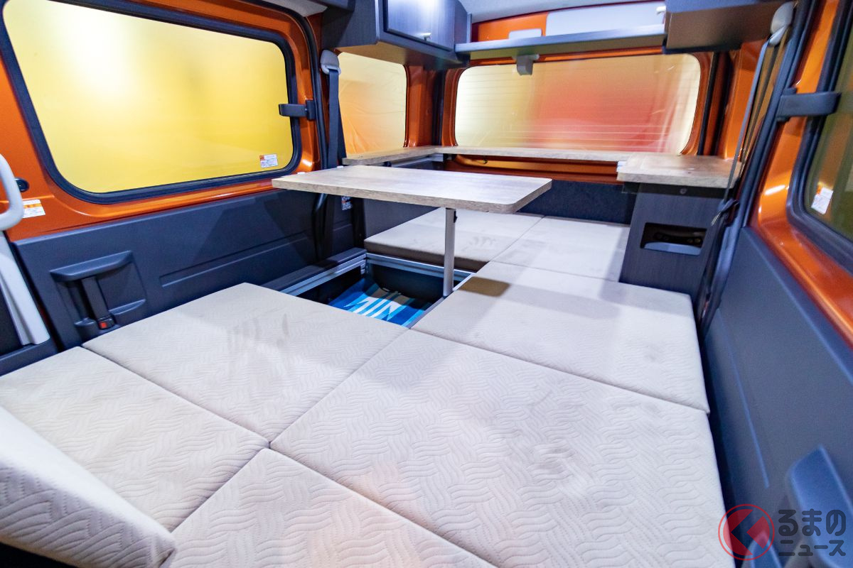 夫婦2人であれば丁度いい空間ともいえる軽キャンパー(画像は新型アトレー)