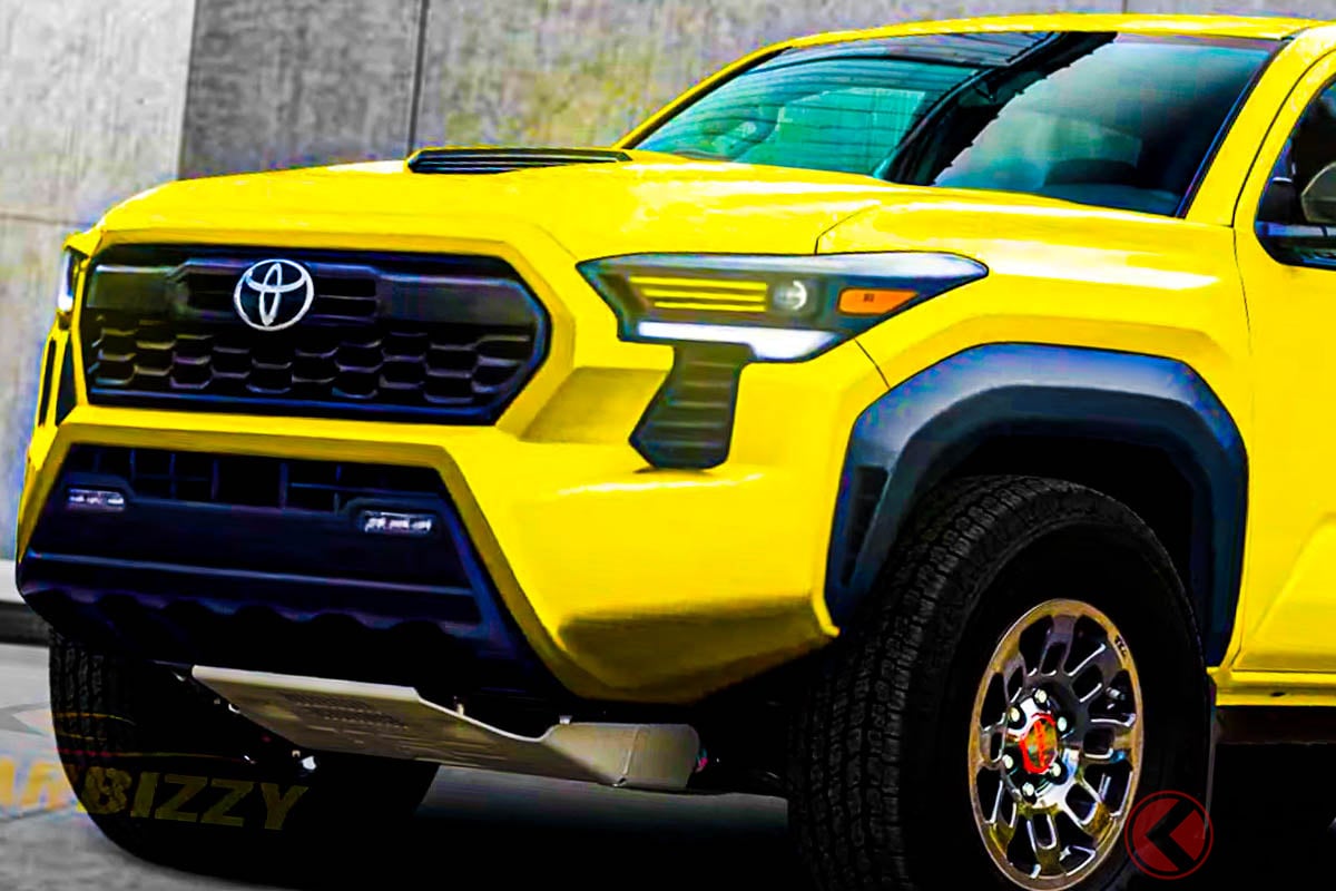 予想されたトヨタ次期型「タコマ」のレンダリング画像(Photo:Carbizzy)