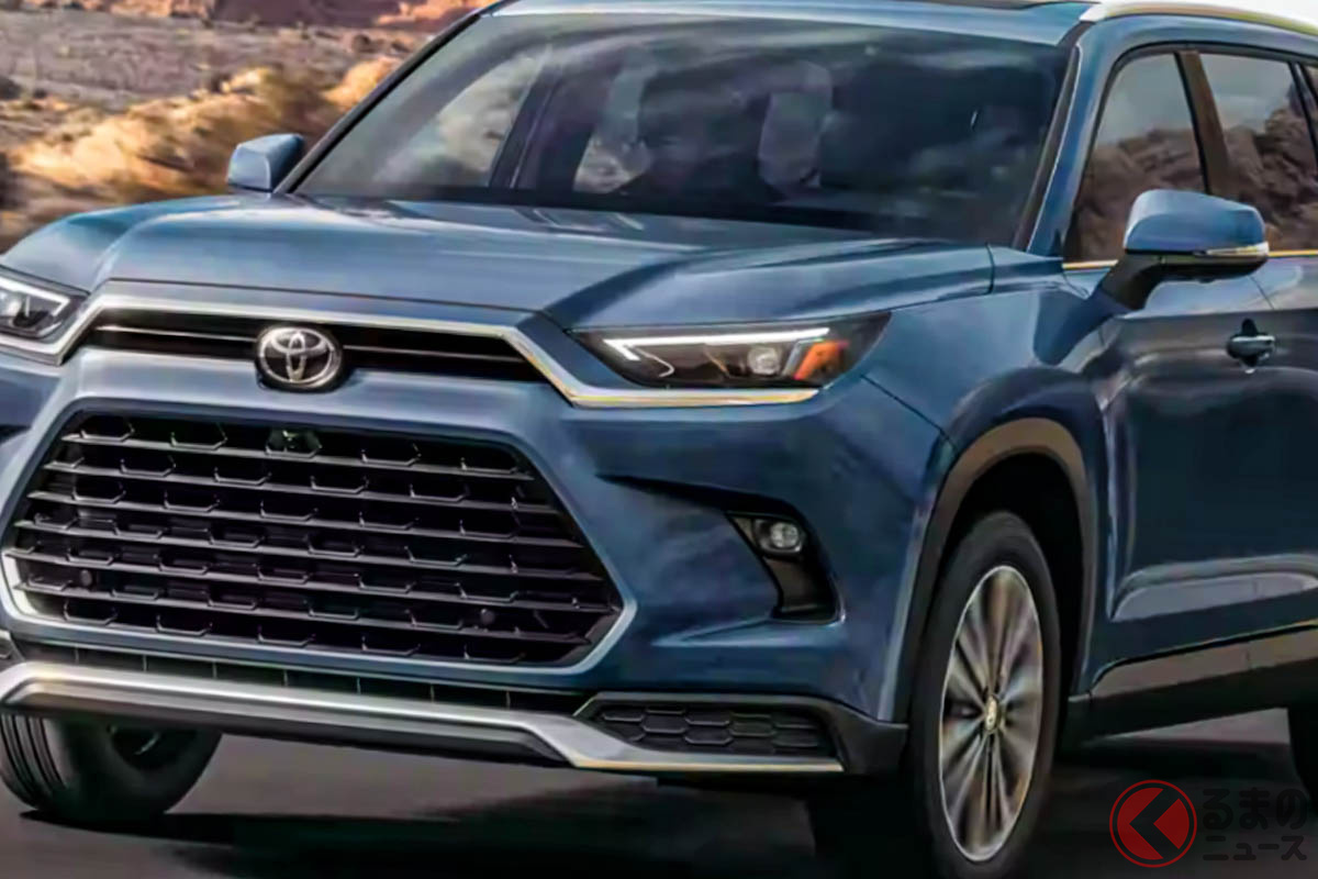 世界初公開されたトヨタ新型「グランドハイランダー」