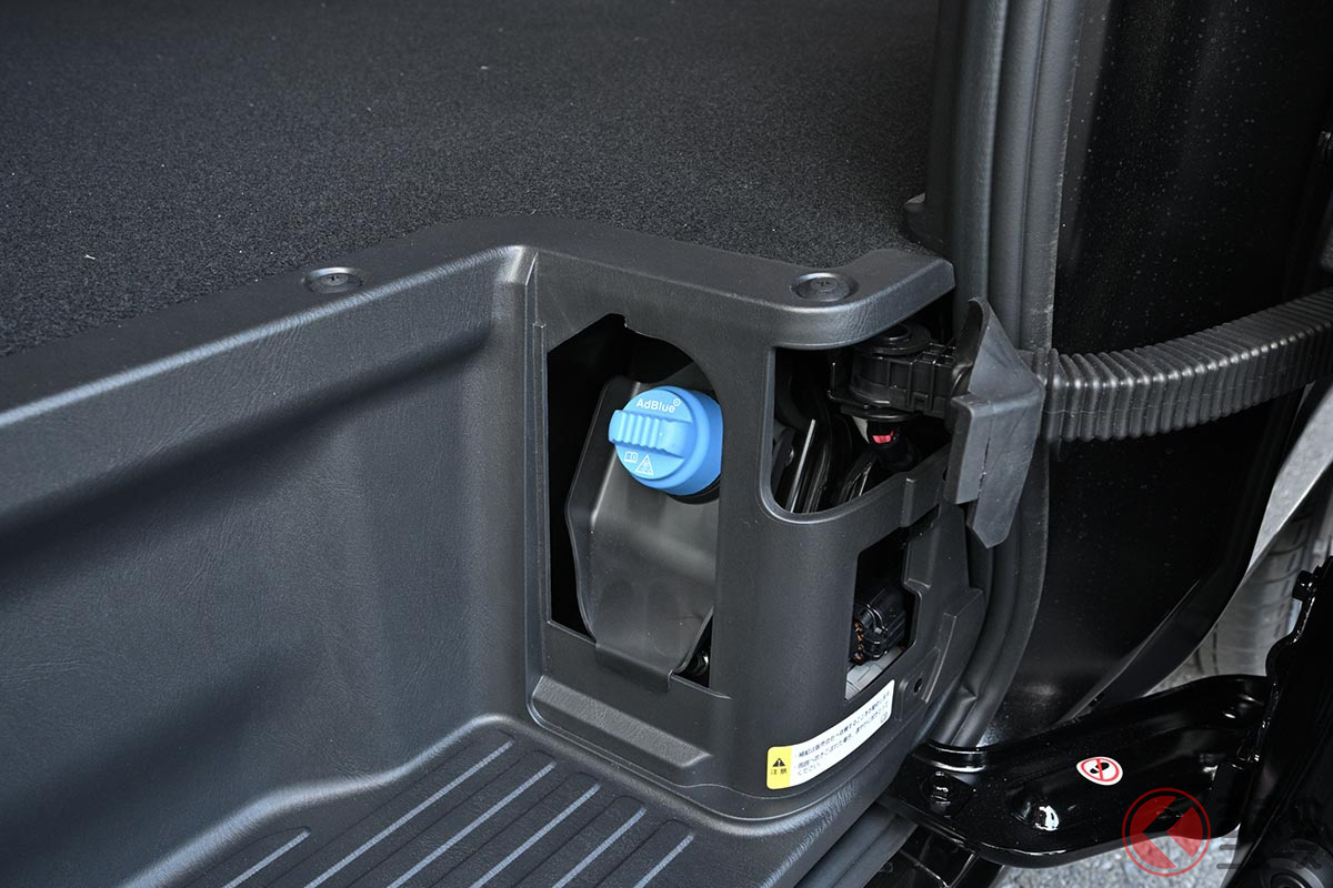 車種によってアドブルーを入れる場所は異なる