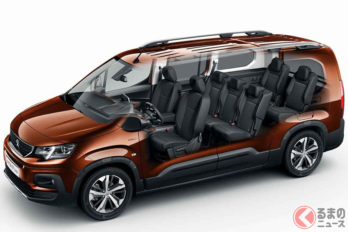 2022年中の日本導入が決定したプジョー「リフター」の3列7人乗りバージョン、リフター・ロング