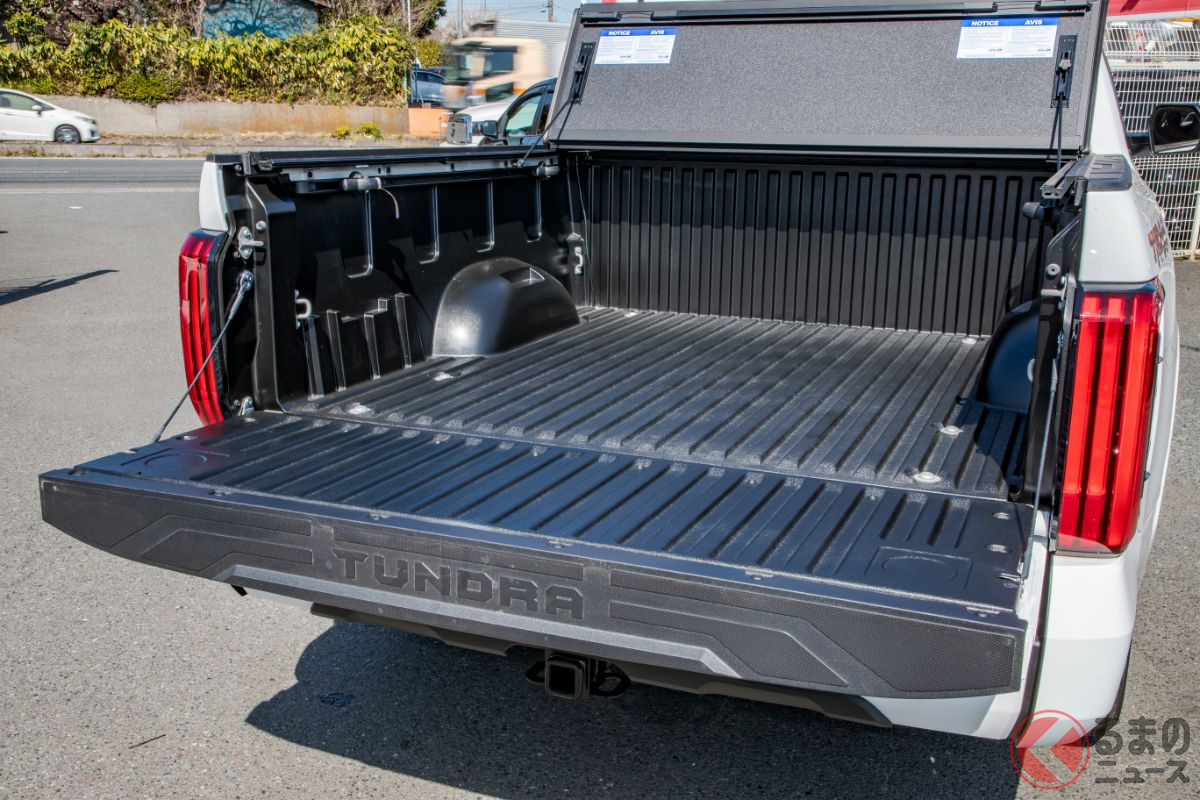 トヨタ新型タンドラの荷台はロングベッド(シングルキャブ)、ダブルキャブ(かつてのキングキャブ)、クルーマックス(日本でのダブルキャブ)を用意。