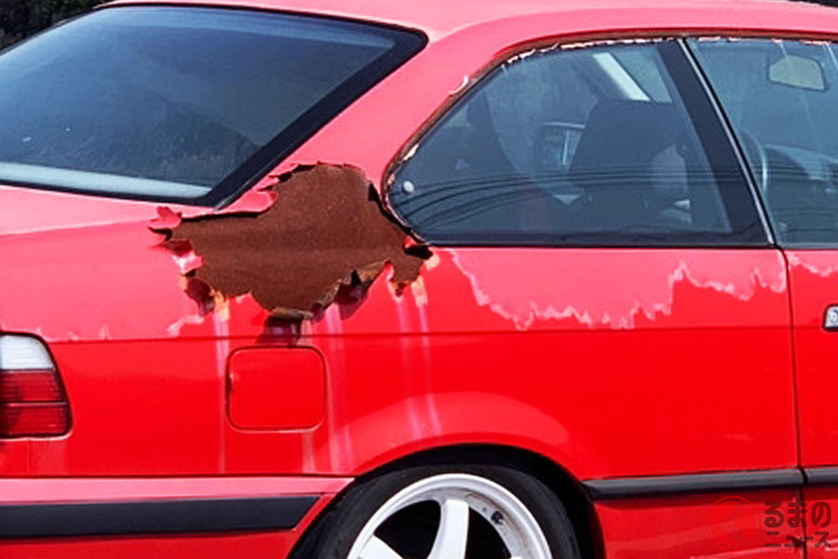 放置するとボディにサビが広がるためキレイに塗装面のケアを忘れずに(画像はイメージ)