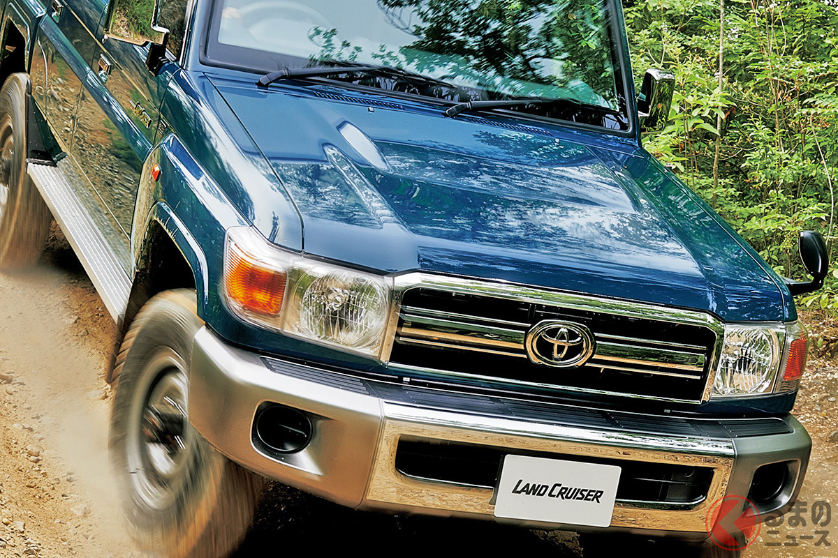 無骨さが「カッコいい!」 写真は2014年に約1年限定で再販されたトヨタのヘビーデューティSUV「ランドクルーザー70」ピックアップモデル