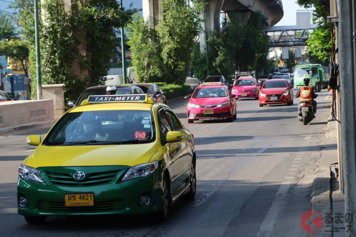 タイのタクシーでは「トヨタ車」が多く使われている！
