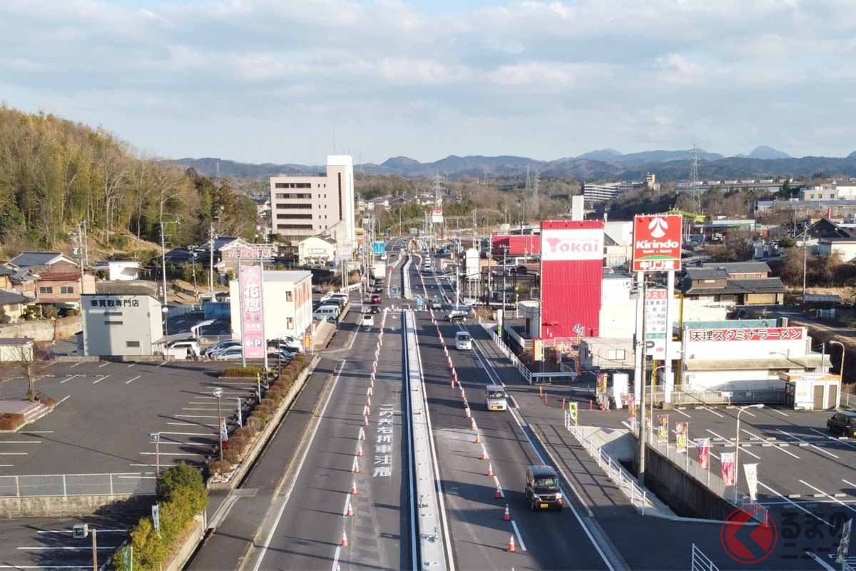 名張市内で4車線区間が延伸する国道368号（画像：三重県）