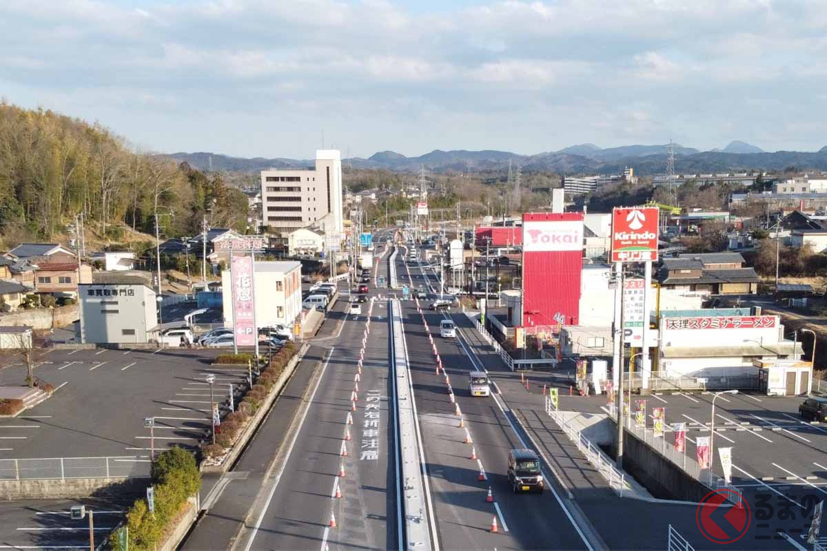 名張市内で4車線区間が延伸する国道368号(画像:三重県)