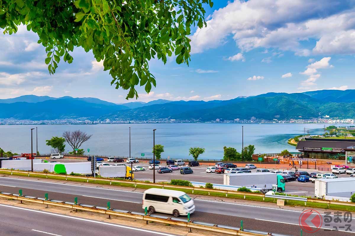 中央道の諏訪湖SA(画像:写真AC)