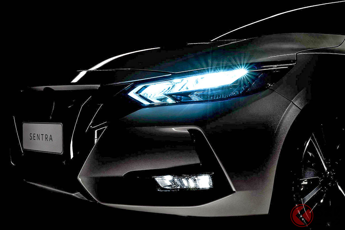 公開された日産新型「セントラ」のティザー画像