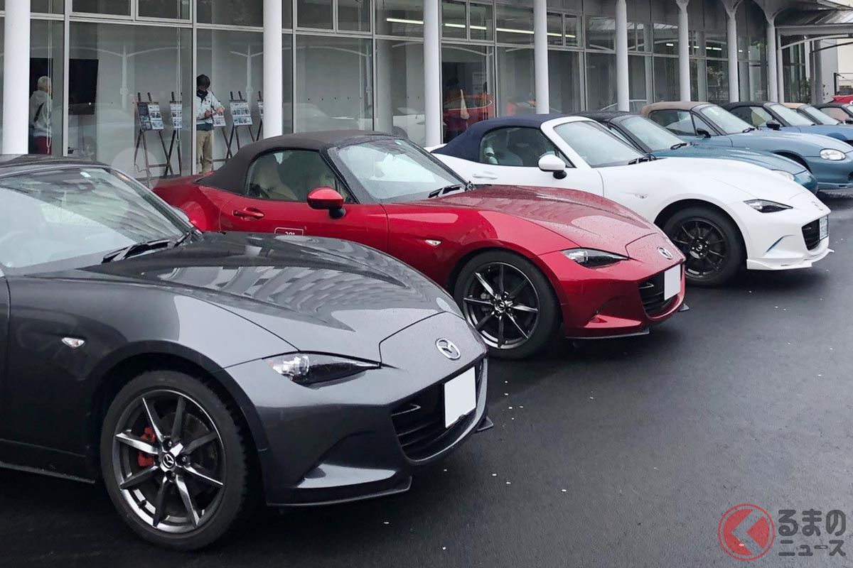 マツダR&Dセンター横浜に集まった「ロードスター」