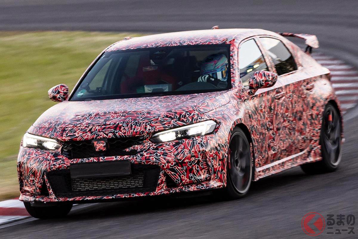 鈴鹿サーキットでFF最速記録を達成したホンダ新型「シビックタイプR」(量産前の最終開発車両)