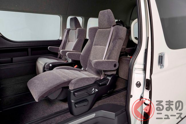 トヨタ アルファード 風な ハイエース があった 豪華な 後席オットマン仕様 謎の ファインテックツアラー とは くるまのニュース トヨタ アルファード 風な ハイエース があった 豪華な 後席オットマン仕様 謎の ファインテックツアラー とは くるまのニュース