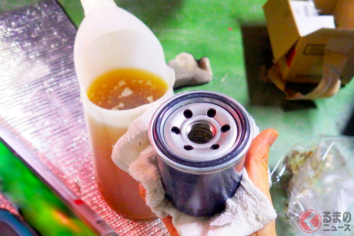 エンジンオイルを濾過するオイルフィルターも定期的に交換しましょう