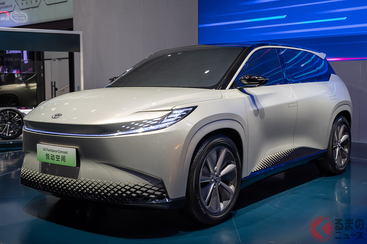 ファミリー層を想定したトヨタ 新型「bZ FlexSpace Concept」もお披露目された［トヨタ 上海モーターショー2023会場の模様（2023年4月18日／撮影：加藤博人）］