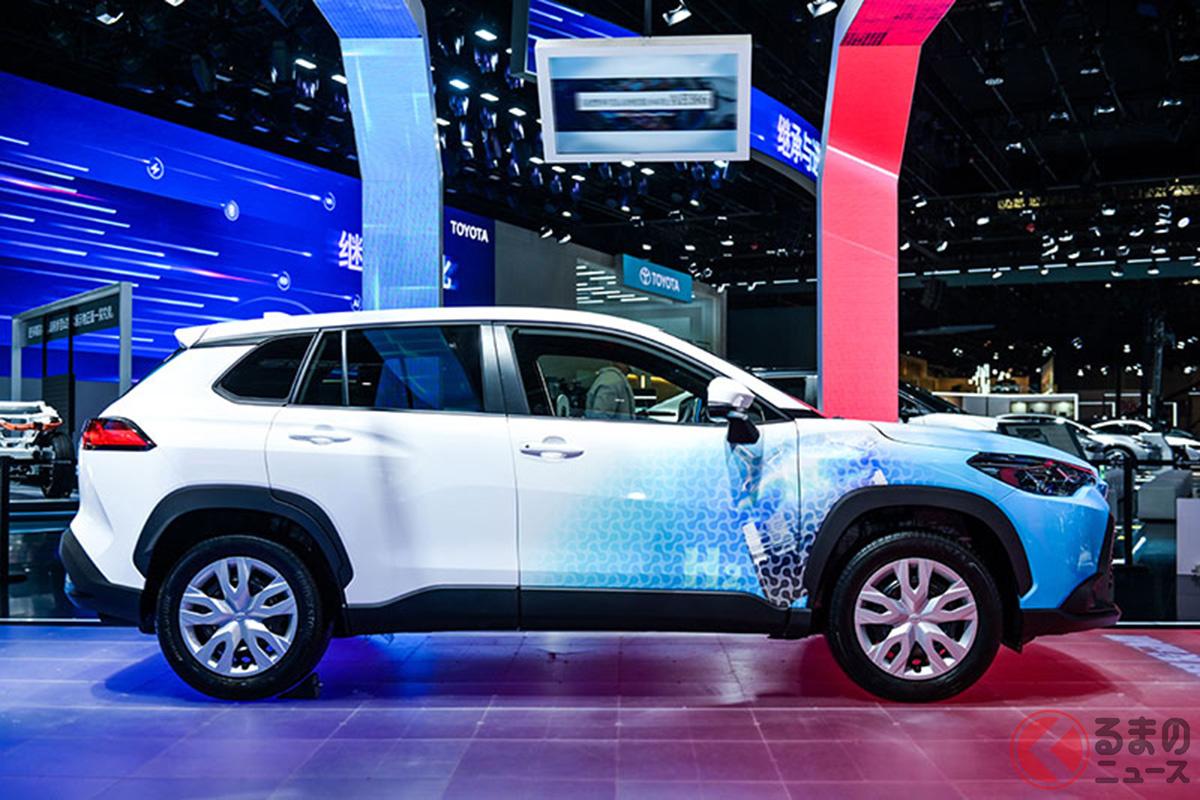 水素エンジン搭載車両「COROLLA CROSS H2 CONCEPT」も上海モーターショー2023に展示された